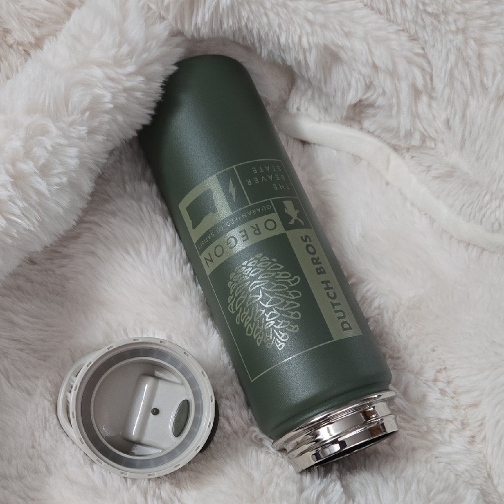 Dutch Bros Forest Green Insulated Bottle Oregon 20oz - Picture 4 of 6